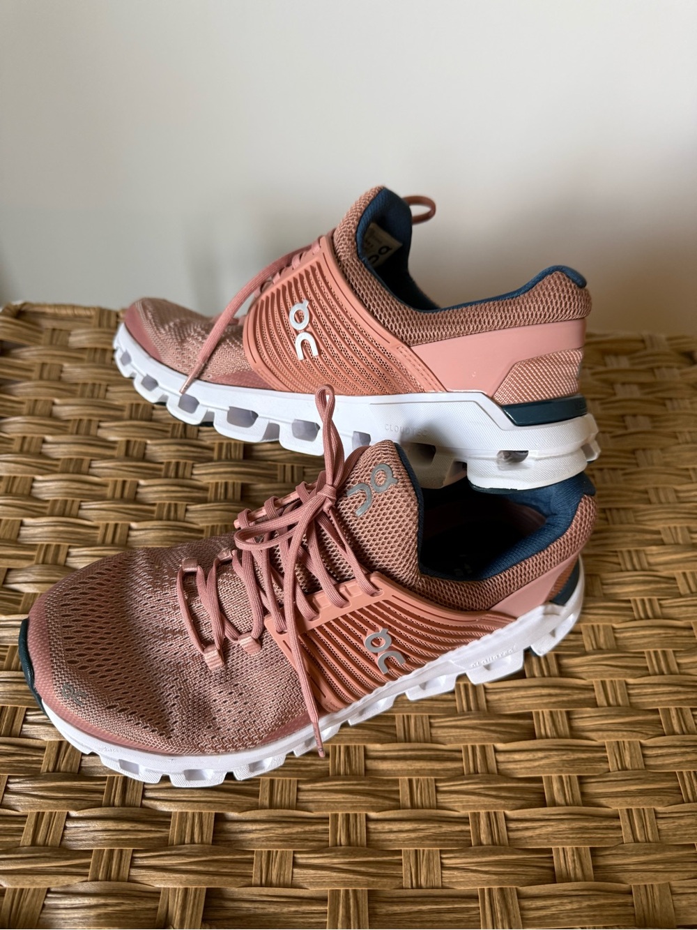 On Running Women's Running Shoes - Rose Pink with White Sole
